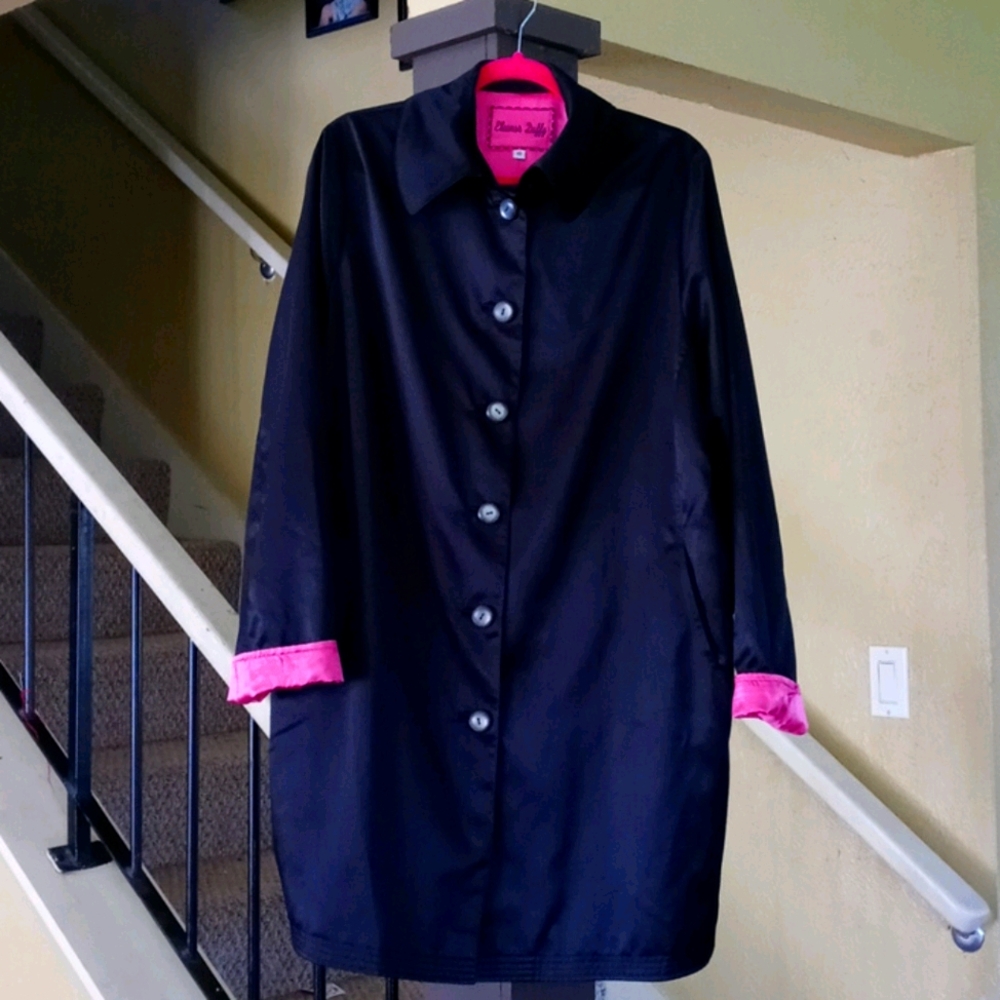 Eleanor Duffy N.Y. Long Jacket Satin Blazer Sz 10